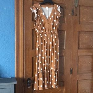 Polka dot midi dress
